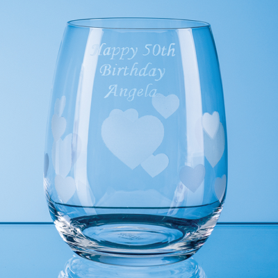 Picture of 335ML LAMOUR FROSTED HEART WHISKY TUMBLER.