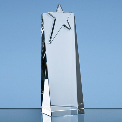 Picture of 21CM OPTICAL CRYSTAL STAR RECTANGULAR AWARD.