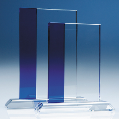 Picture of 19CM OPTICAL CRYSTAL BLUELINE RECTANGULAR.