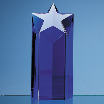 Picture of 20CM SAPPHIRE BLUE OPTIC STAR COLUMN AWARD