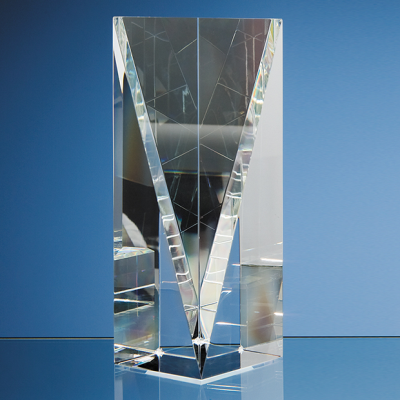 Picture of OPTICAL CRYSTAL GLASS FACET RECTANGULAR AWARD