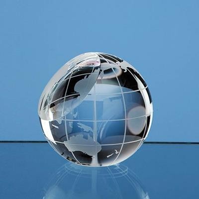 Picture of 6CM OPTICAL CRYSTAL GLOBE PAPERWEIGHT.