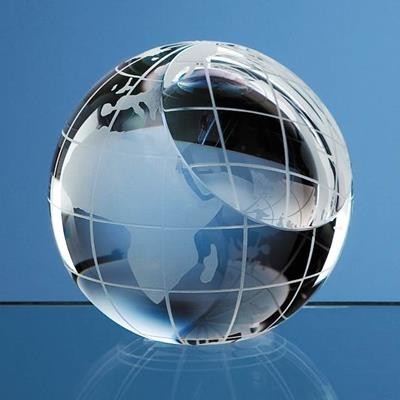 Picture of 8CM OPTICAL CRYSTAL GLOBE PAPERWEIGHT