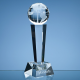 Picture of 26CM OPTICAL CRYSTAL FACETTED GLOBE COLUMN AWARD
