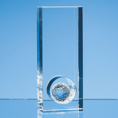 Picture of 20CM OPTICAL CRYSTAL GOLF BALL in the Hole Award.