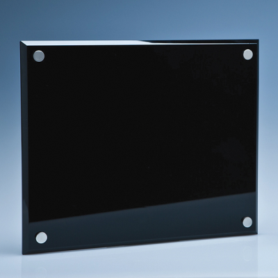 Picture of 25CM x 20CM ONYX BLACK WALL DISPLAY PLAQUE INC FIXING KIT