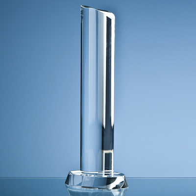 Picture of OPTICAL CRYSTAL OVAL COLUMN AWARD.