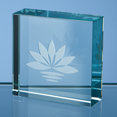 Picture of 5CM JADE GLASS SQUARE PAPERWEIGHT