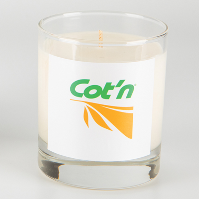 Picture of 240G CLEAR TRANSPARENT GLASS SCENTED CANDLE in a Printed Gift Box