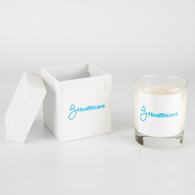 Picture of 240G CLEAR TRANSPARENT GLASS SCENTED CANDLE in a Lidded Gift Box