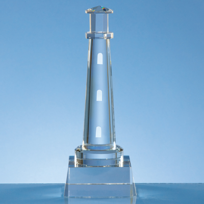 Picture of 19CM OPTICAL CRYSTAL LIGHTHOUSE