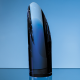 Picture of 23CM CLEAR TRANSPARENT & SAPPHIRE BLUE OPTICAL CRYSTAL CYLINDER AWARD