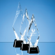 Picture of 38,5CM OPTICAL CRYSTAL FACET MOUNTED PEAK AWARD with Onyx Black Base