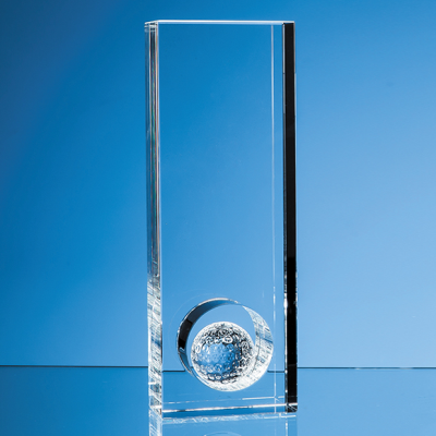 Picture of 23CM OPTICAL CRYSTAL GOLF BALL in the Hole Award.