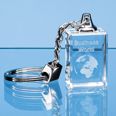 Picture of 3CM OPTICAL CRYSTAL KEYRING.