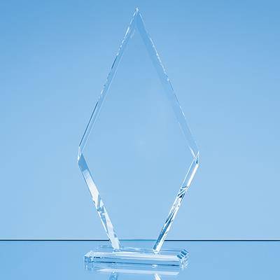 Picture of 23CM x 12CM x 10MM CLEAR TRANSPARENT GLASS LE DIAMOND AWARD IN a GIFT BOX; SKILLET: INC.