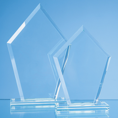 Picture of JADE GLASS BEVELLED EDGE DIAMOND AWARD.