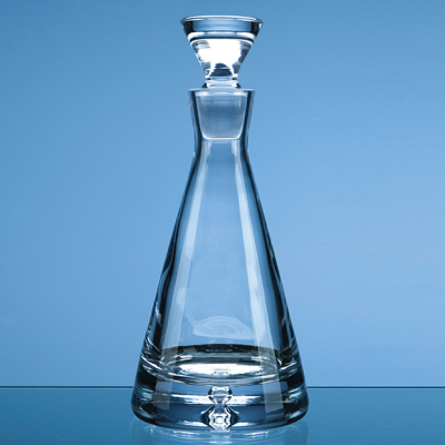 Picture of HANDMADE BUBBLE BASE PYRAMID DECANTER