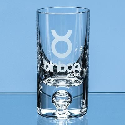 Picture of 30ML TALL BUBBLE BASE SHOT GLASS; SKILLET: PB46; PRESENTATION BOX: PB58.