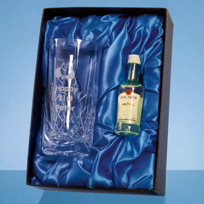 Picture of BLENHEIM HIGH BALL GIFT SET WITH a 5CL MINI BOTTLE OF BACARDI