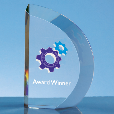Picture of OPTICAL CRYSTAL GLASS FACET CURVE AWARD