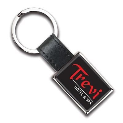 Picture of I-ZU RECTANGULAR METAL KEYRING.