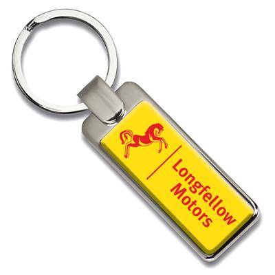 Picture of ELITE RECTANGULAR METAL KEYRING