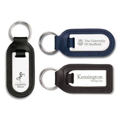 Picture of LASER ENGRAVED PREMIUM LEATHER MEDALLION KEYRING.