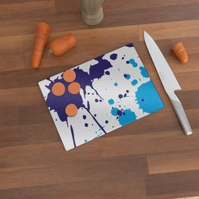 Picture of CUSTOM PRINTED GLASS CHOPPING BOARD 20CM X 28CM.