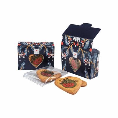 Picture of ADVERTISING COOKIE OR BISCUIT LOGO COOKIE PACK HEART
