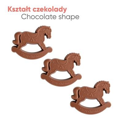 Picture of SET OF CHOCOLATE MINI ROCKING HORSES 3 PIECES.