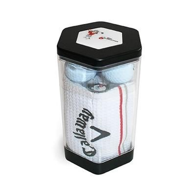 Picture of CALLAWAY 3 BALL HEX GOLF TOWEL TUBE & BALL MARKER