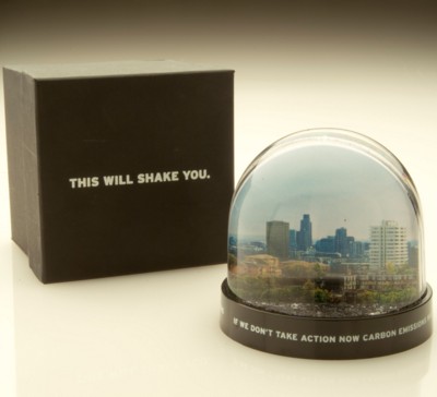 Picture of MODERN ROUND SNOW GLOBE SHAKER SNOW DOME SHAKER PAPERWEIGHT.