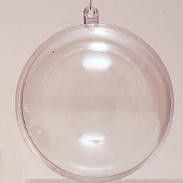 Picture of ROUND PERSPEX PROMOTIONAL BAUBLE in Clear Transparent