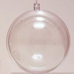 Picture of ROUND PERSPEX PROMOTIONAL BAUBLE in Clear Transparent.