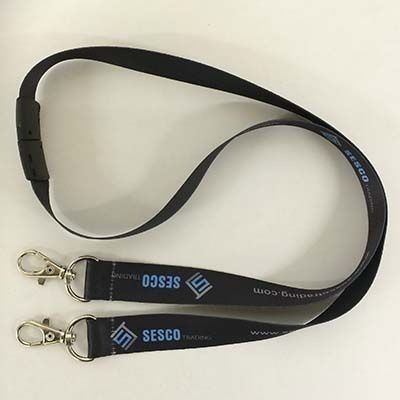 Picture of FLAT POLYESTER LANYARD DOUBLE-ENDED with Safety Break.