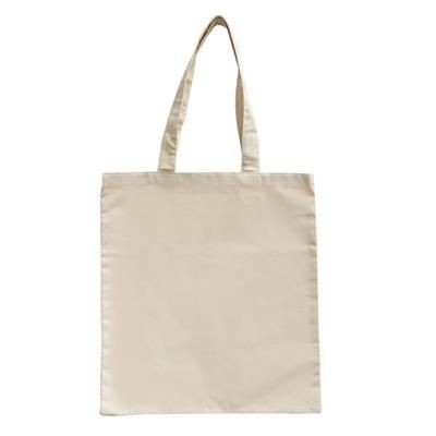 Picture of LUXURY NATURAL CANVAS SHOPPER TOTE BAG.