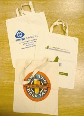 Picture of NATURAL COTTON SHOPPER TOTE BAG.