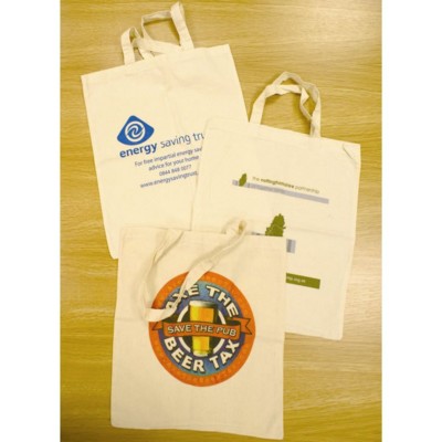 Picture of NATURAL COTTON SHOPPER TOTE BAG.