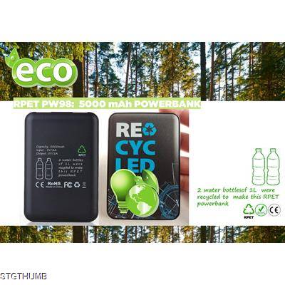 Picture of ECO RPET 5000MAH POWERBANK.