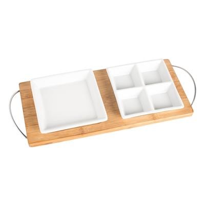 Picture of BAMBOO TRAY with 2 Plates -getxo
