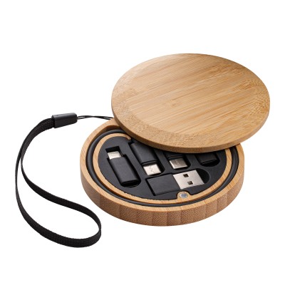 Picture of REEVES CONVERTICS BAMBOO 6-IN-1 CHARGER CABLE.