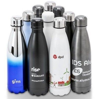 Picture of OASIS BEPOKE FULL COLOUR STAINLESS STEEL METAL SPORTS BOTTLE.