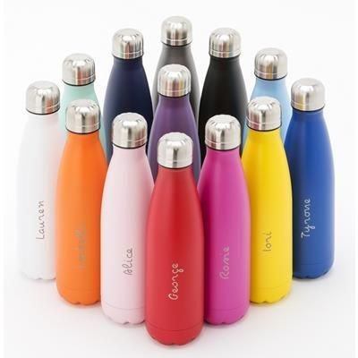 OASIS POWDER COATED STAINLESS STEEL METAL, THERMAL INSULATED BOTTLE - 500ML.