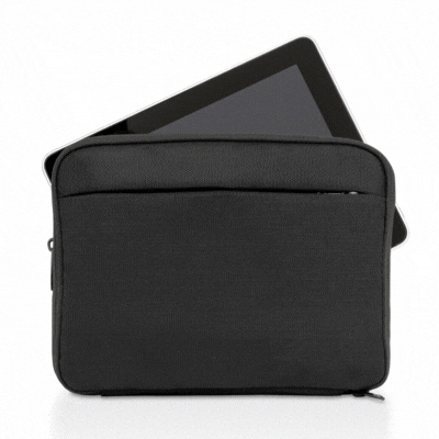 Picture of SUPATECH RPET TRAVEL BAG ORGANIZER FOR TECH, CABLES in Black.