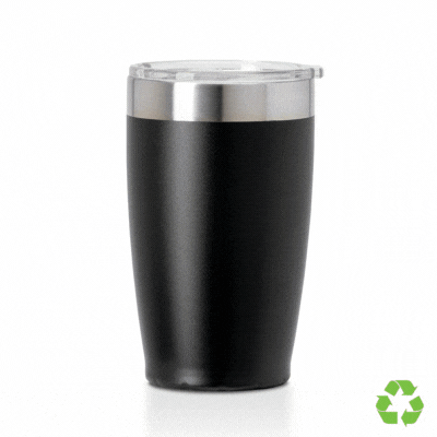 Picture of JUMBO OYSTER RECYCLED STAINLESS STEEL METAL CUP 500ML.