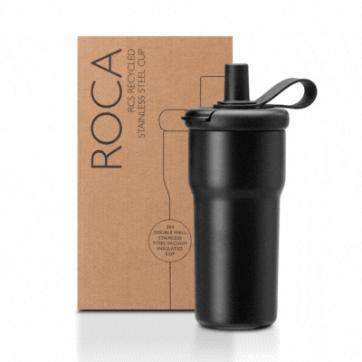 Picture of ROCA RECYCLED THERMAL INSULATED CUP with Integrated Straw.