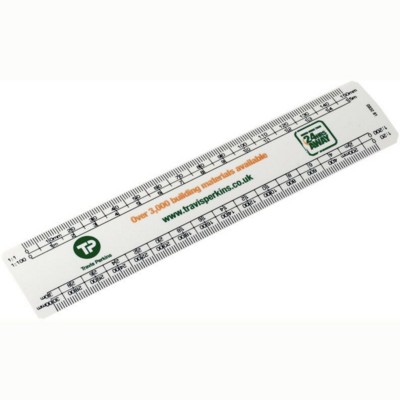 Picture of 150MM OVAL SCALE RULER in White