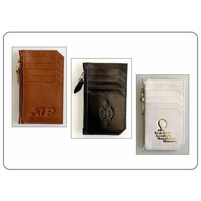 Picture of GENUINE LEATHER CARD HOLDER with Zip for Coin
