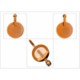 Picture of ROUND LUGGAGE TAG in Genuine Grained Leather